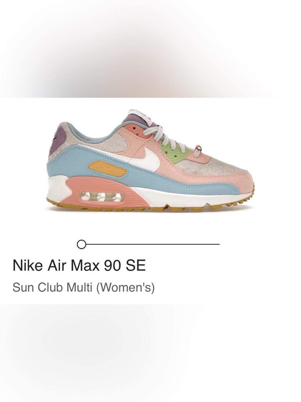 Nike Air Max 90 SE Sun Club Multi Pastel Multi-Color Sneaker - Picture 8 of 8